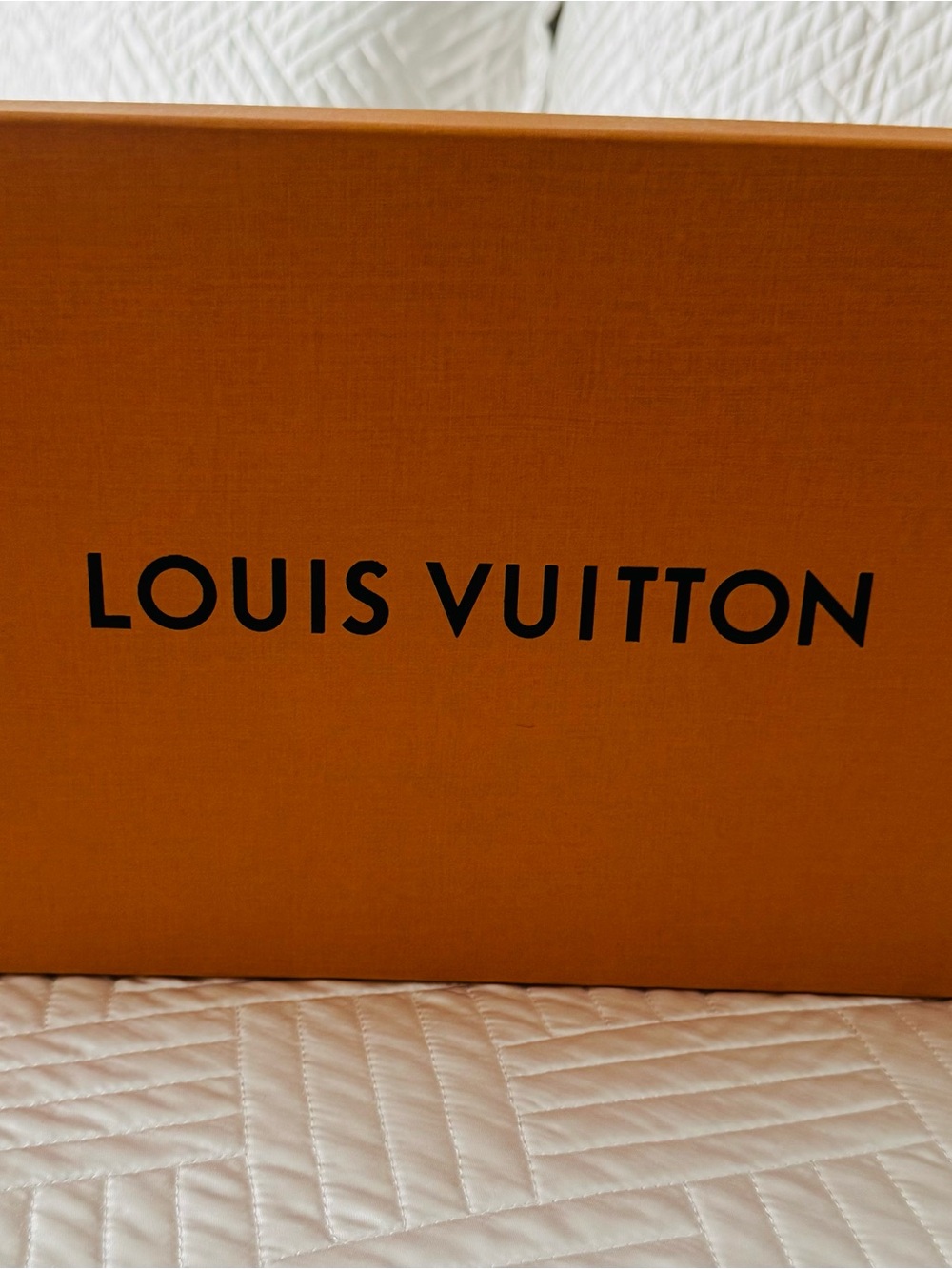 Louis Vuitton Orange Box with Black Logo